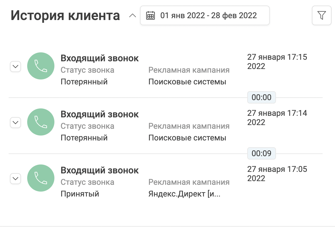 посещения
