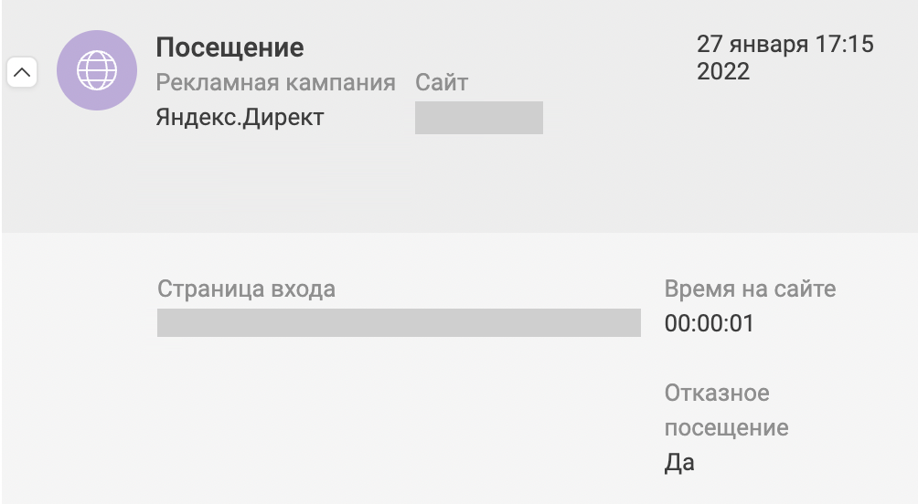 посещения